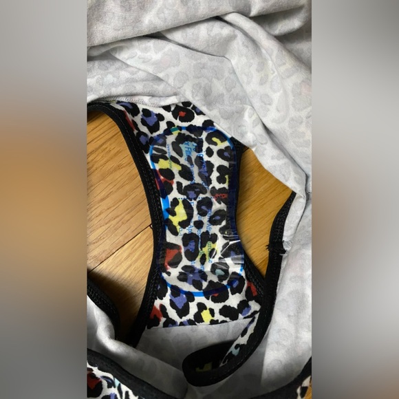 NWOT American Apparel Halter Bodysuit Rainbow Lynx Size Medium - Picture 6 of 7